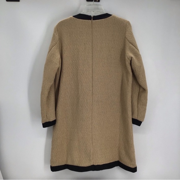 Tuckernuck Pomander Place Coco Tweed Textured Dress Tan/Black NWT Size L - Picture 5 of 7
